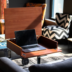 Deable - Laptop Stand Desk with Adjustable Height in Brown