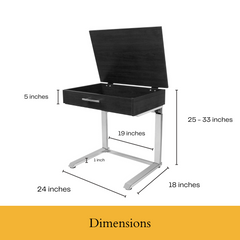 Deable - Laptop Stand Desk with Adjustable Height in Black